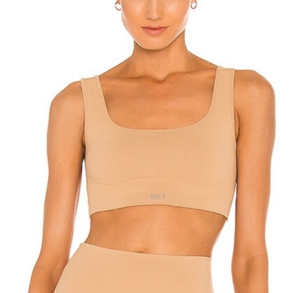 SET Active Nude Scoop Sports Bra